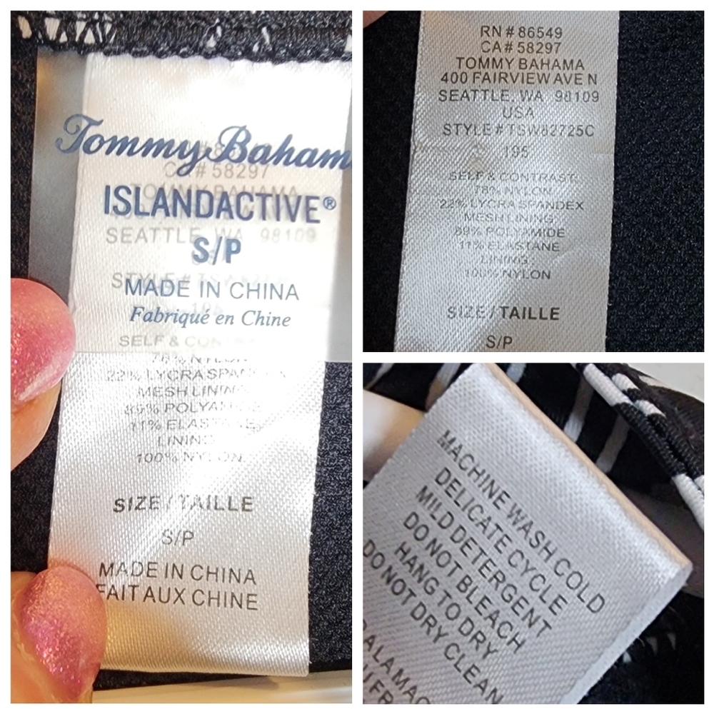 Tommy Bahama Black and White Zebra Coverup - Picture 4 of 16